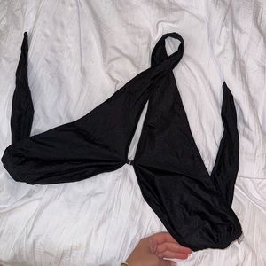 NWT Victorias Secret Vintage Black Halter Neck Bikini Top